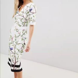Ted Baker evrely highgrove tailored v neck dress, new with tags